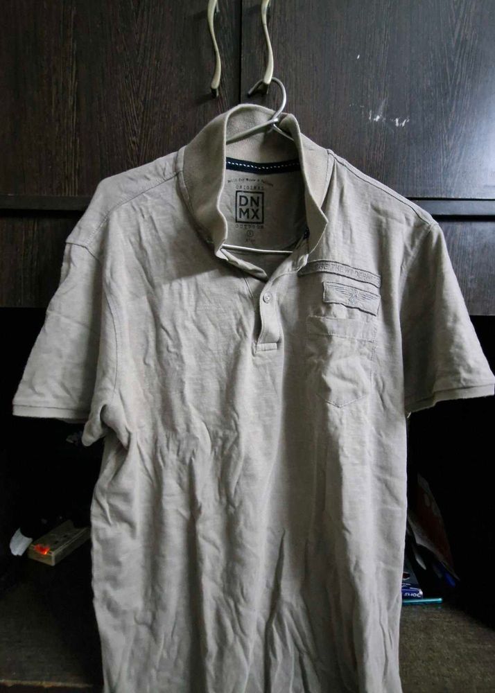 DNMX Grey Polo T Shirt
