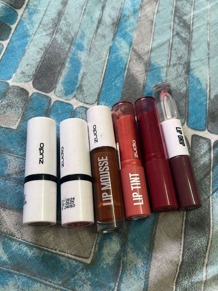 Combo Of Zudio Lippies: Lip tint, Listick, Etc