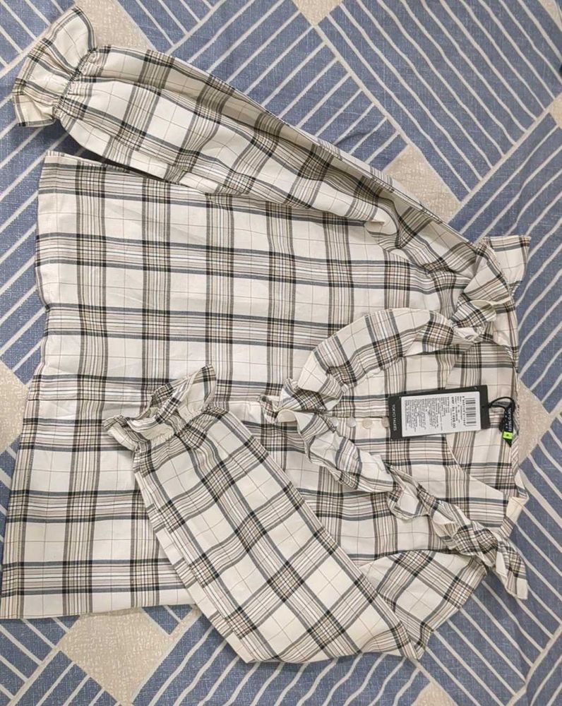 Plaid Ruffle Shirt
