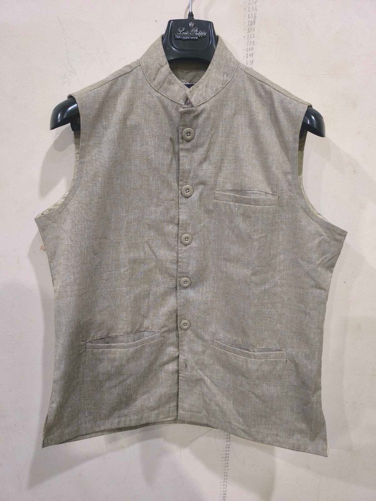 Beige Waistcoat From Flying Machine