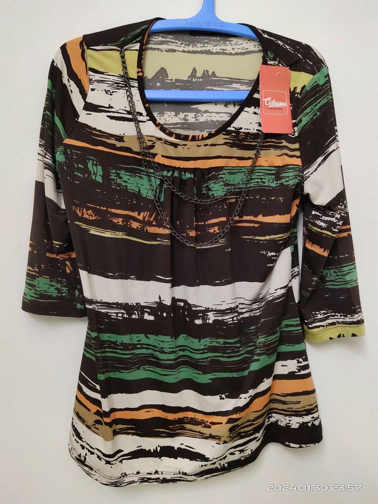 Colorful Brushstroke Top - 34 Bust
