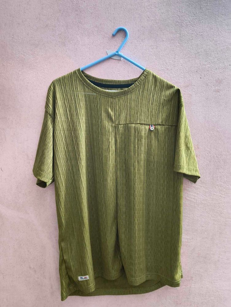 Olive Green Pocket Tee