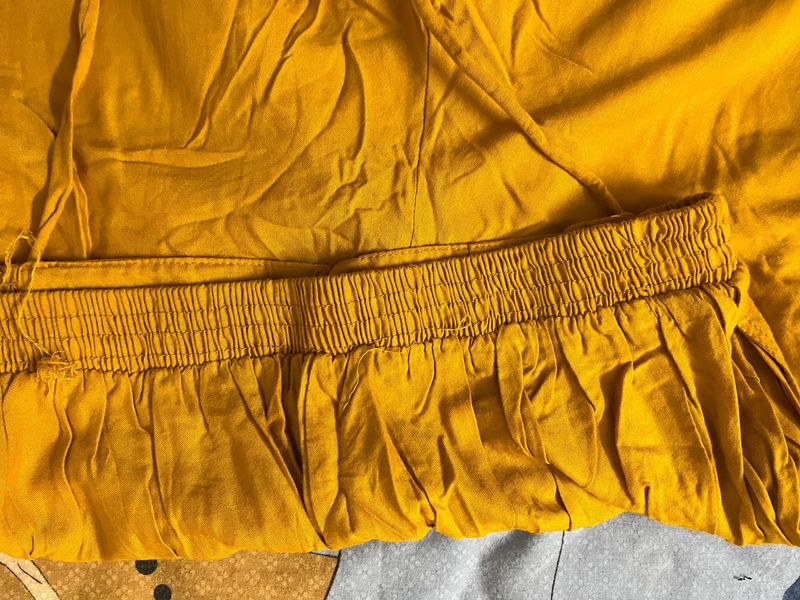 Yellow Straight Pants