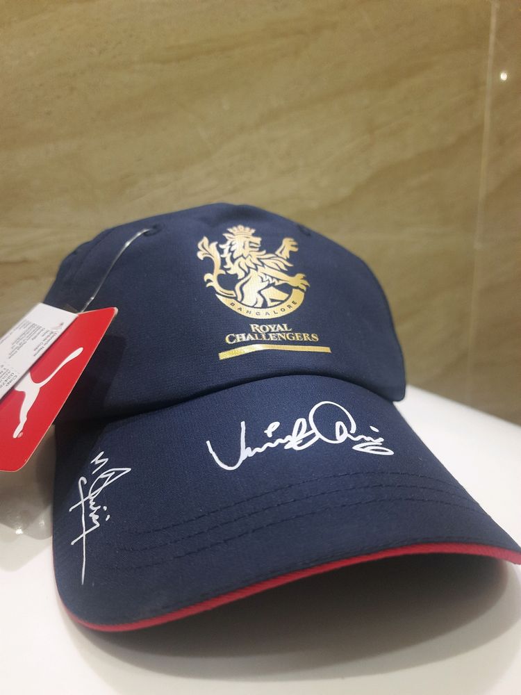 Authentic Virat Kohli Signed RCB Cap by Puma - Limited Edition Collectible