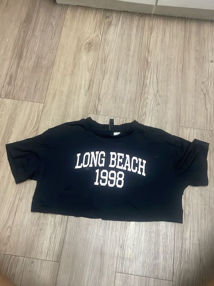 H&amp;M Black Crop Top