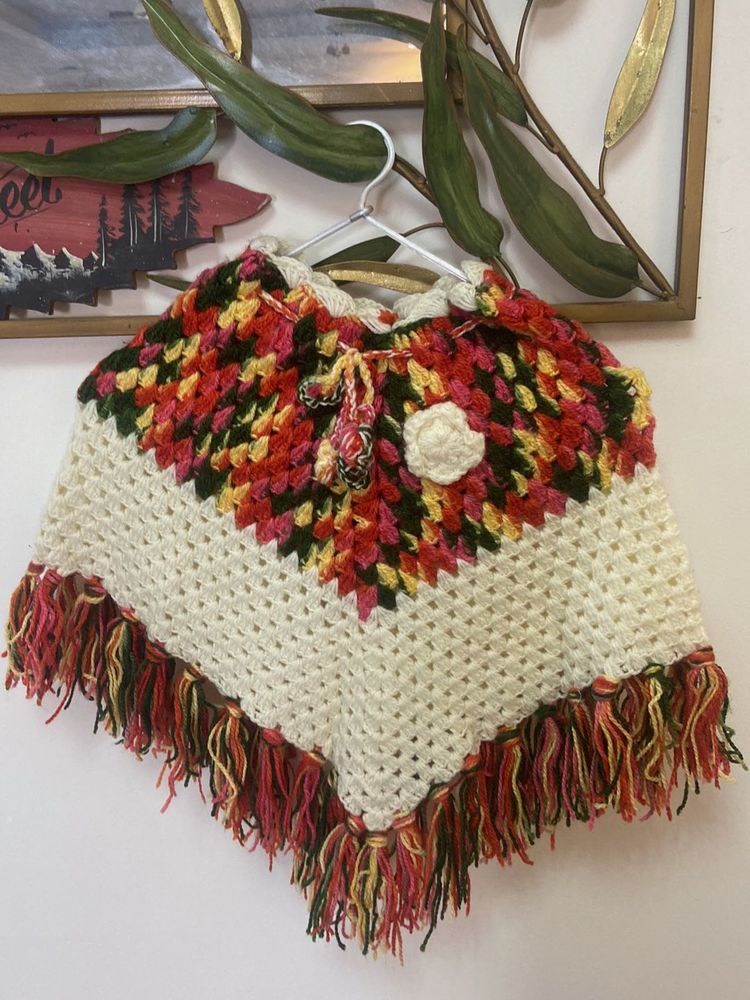 Never Worn: Vintage Crochet Poncho