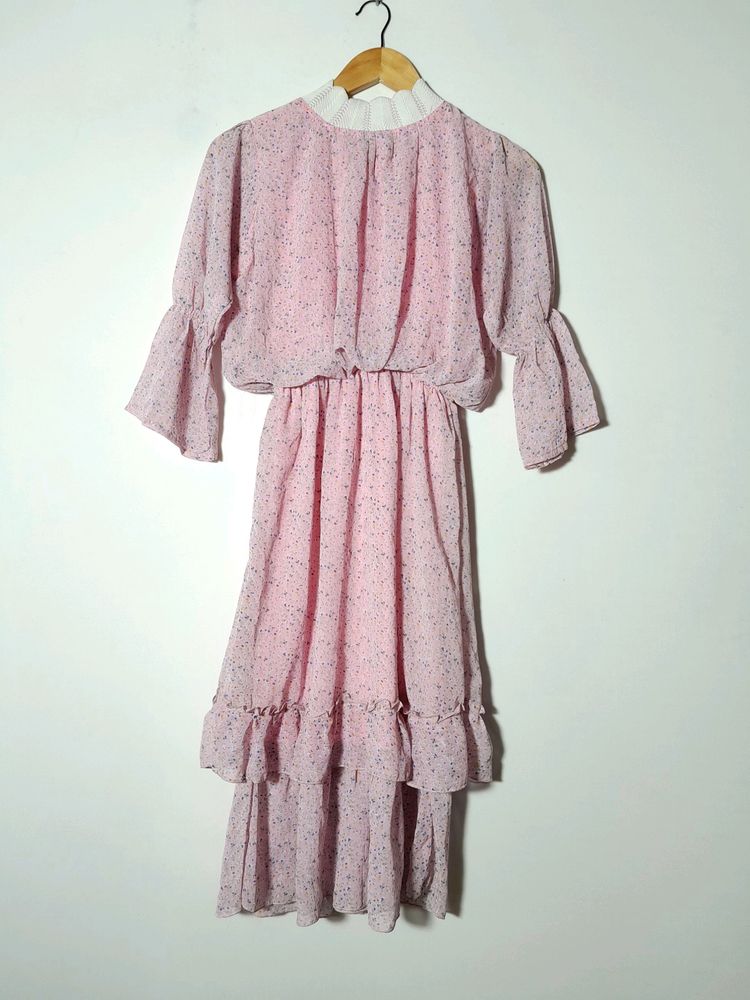 Pink Floral Printed Dress (Women&#39;)