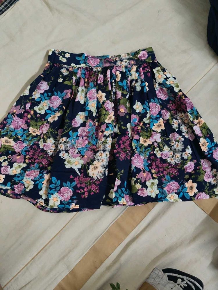 Floral Print Skirt