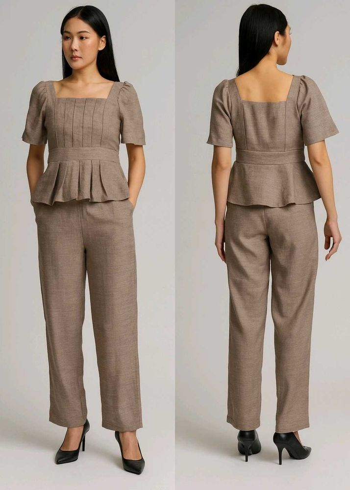 Cute Brown Coord Set