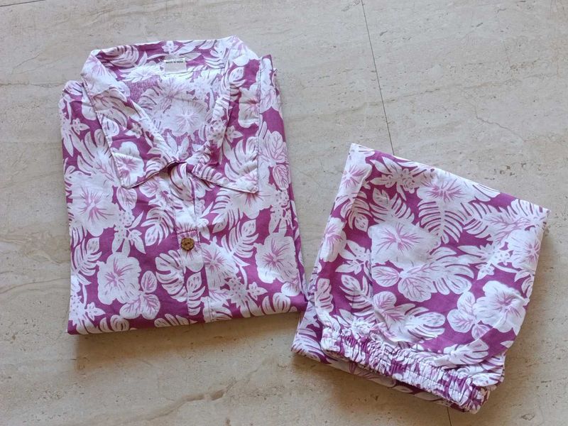 Cotton Floral Print Co-ord Set