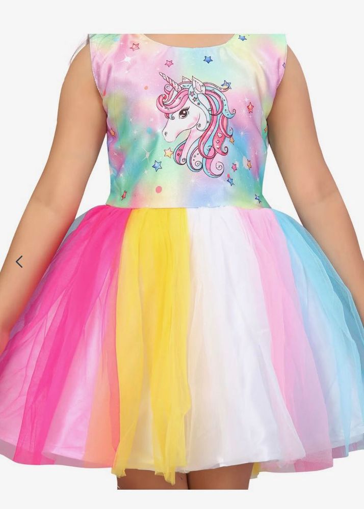 New Colorful Unicorn Girls Dress