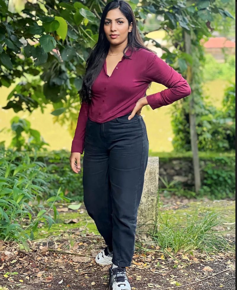 Charcoal Jeans And Top