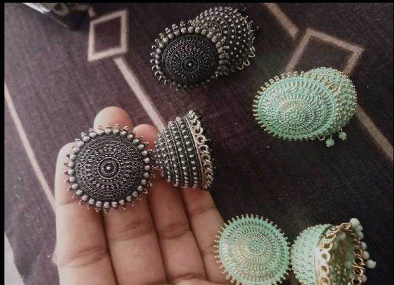 Boho Jhumka Earrings Set
