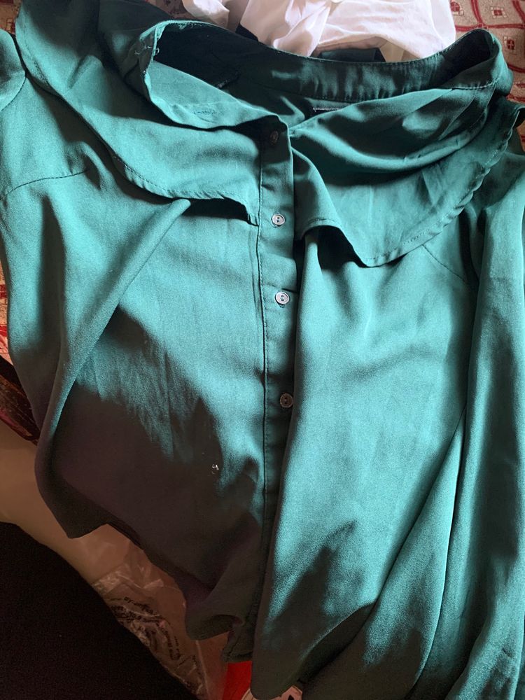 Green Office Wear Shirt