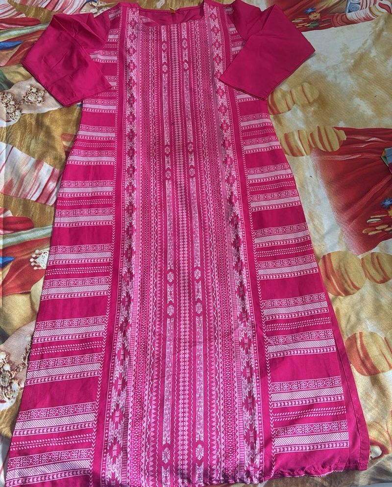 Pink Ethnic Kurta Dress