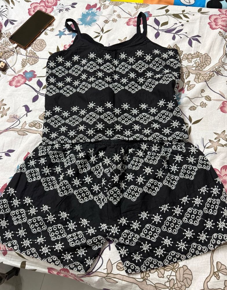 Black Summer Pajama Set