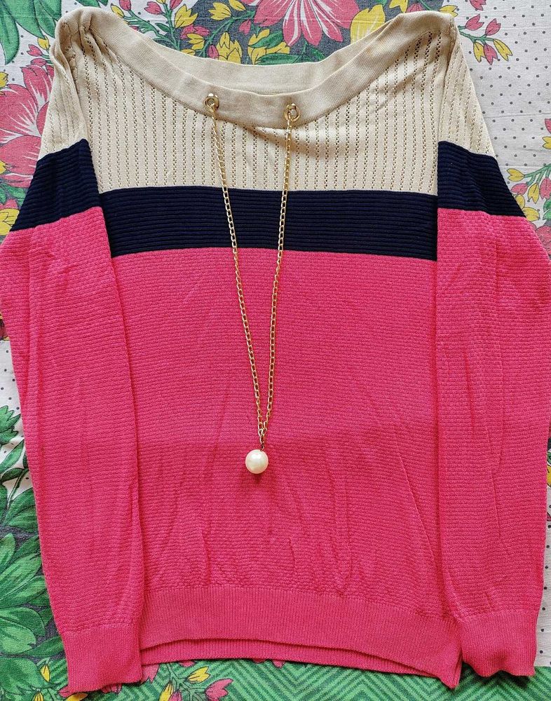 Color Block Knit Top