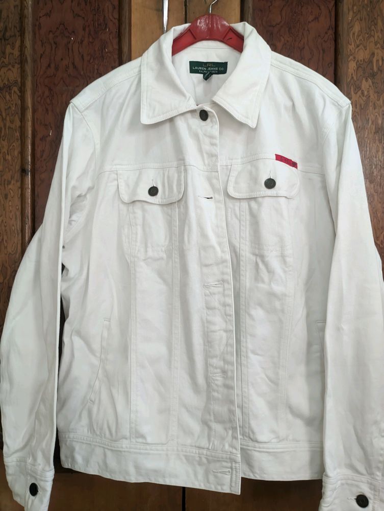 Authentic Ralph Lauren White Denim Jacket