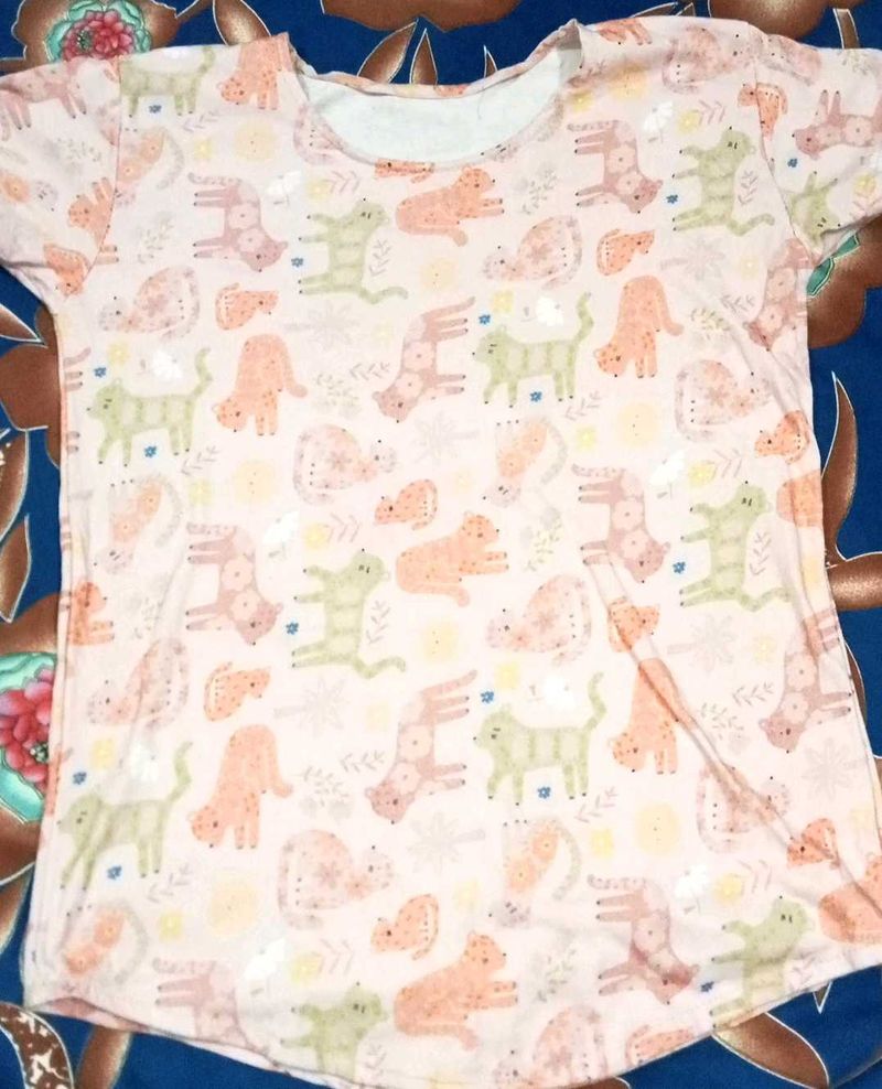 Animal Print Short Sleeve Tee