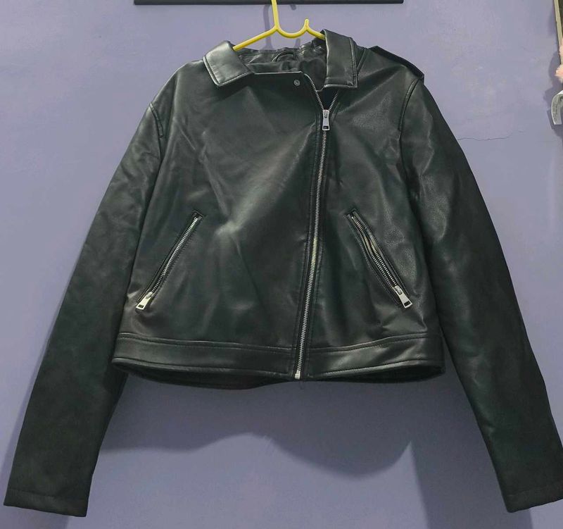 Black Faux Leather Jacket