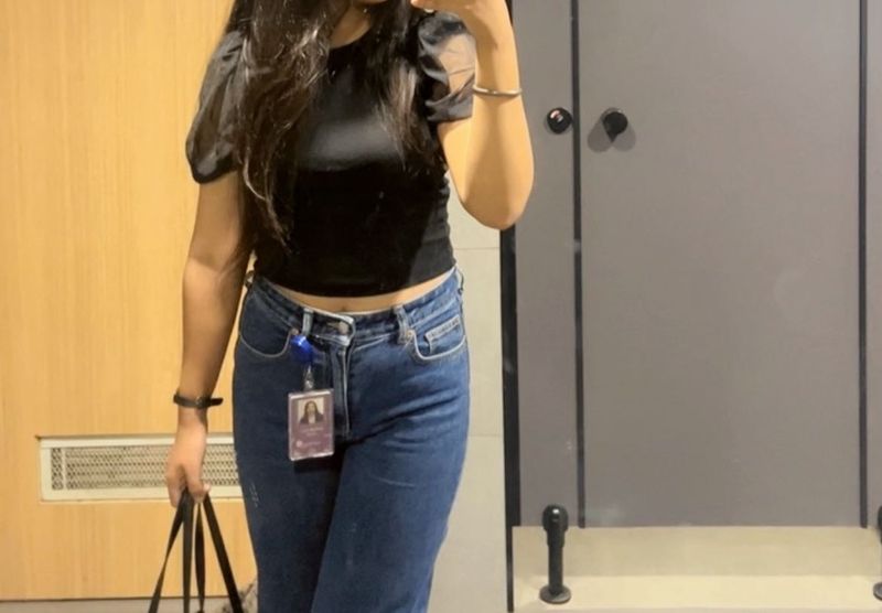 Stylish Black Crop Top