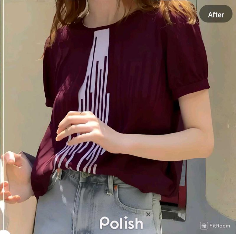 New With Tag Korean Maroon Blouson