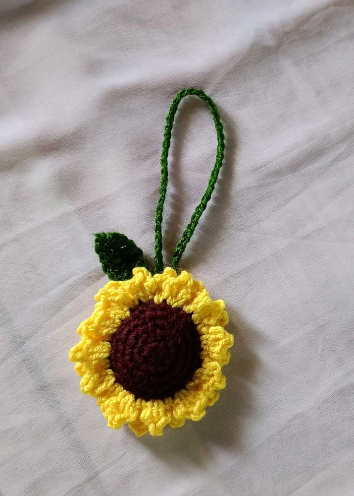 Crochet Sunflower Charm