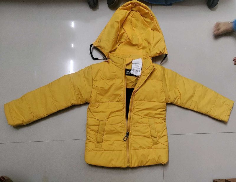 Yellow Jacket With Hoodie