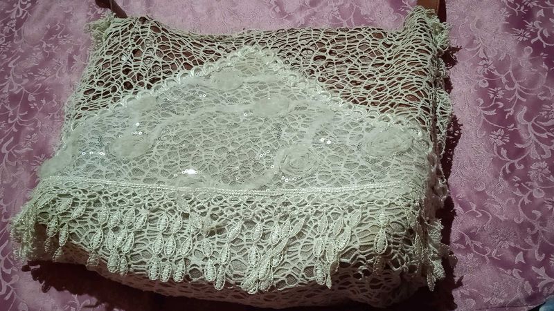 Crochet Floral Handbag