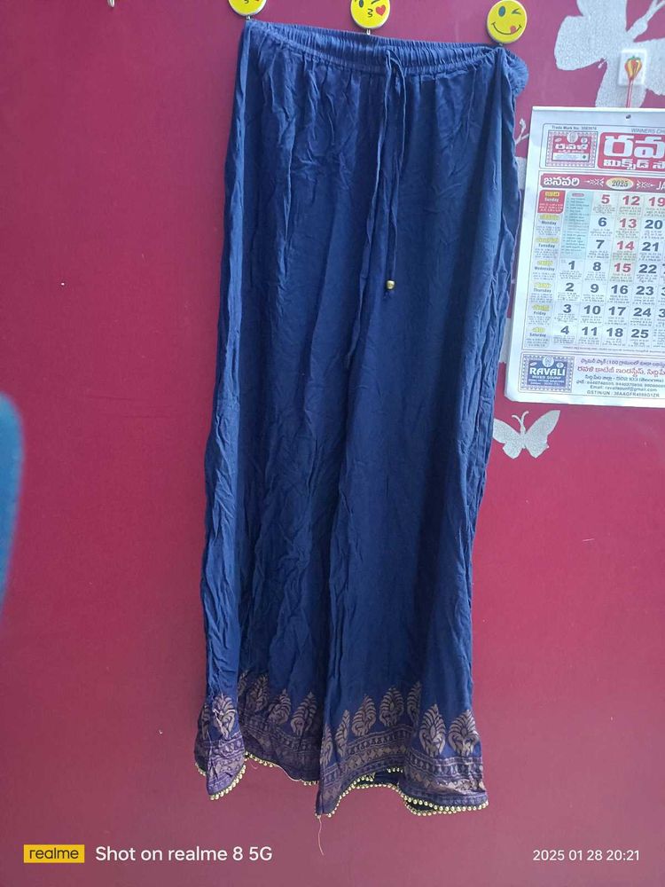 Navy Blue Palazzo Pants