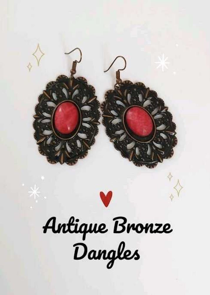 Bronze Dangle Earrings ❤️