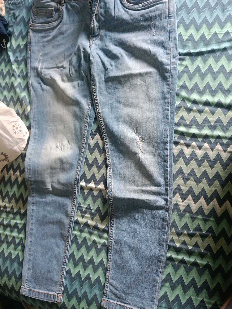 Women Bare Denim