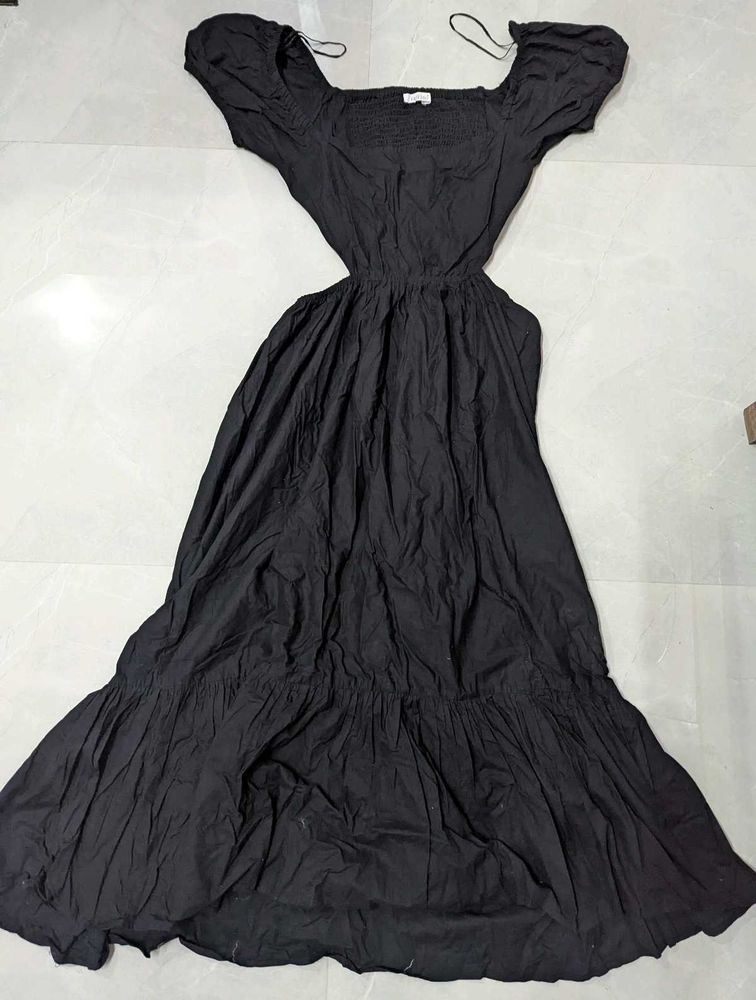 Black Beach Backless Dress