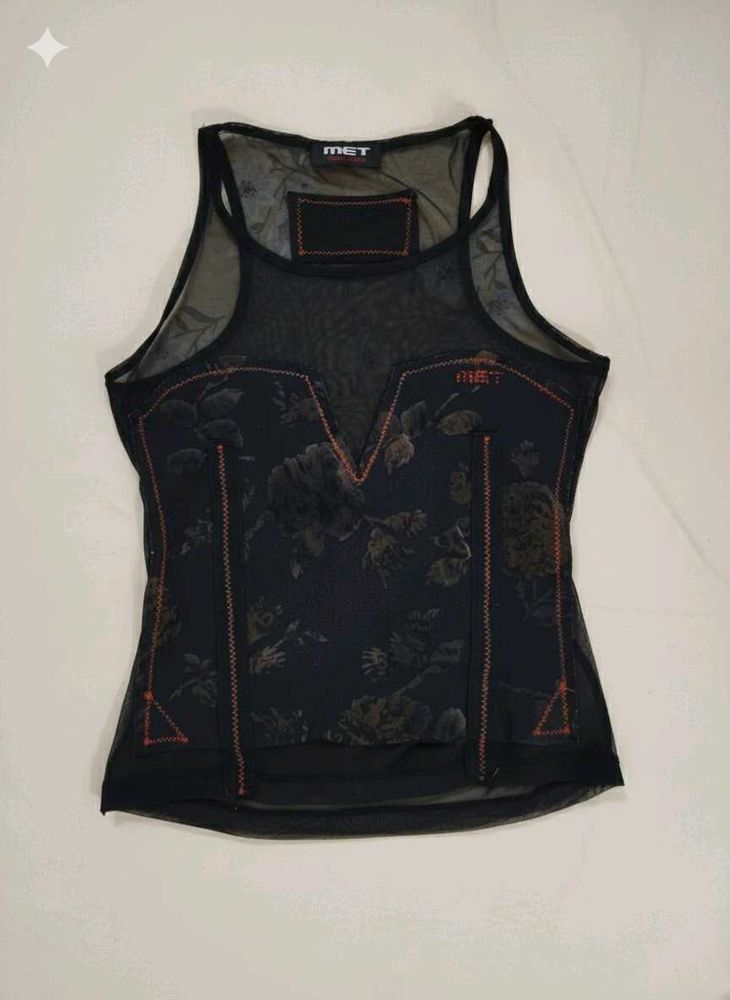 MET Sheer Black Tank Top