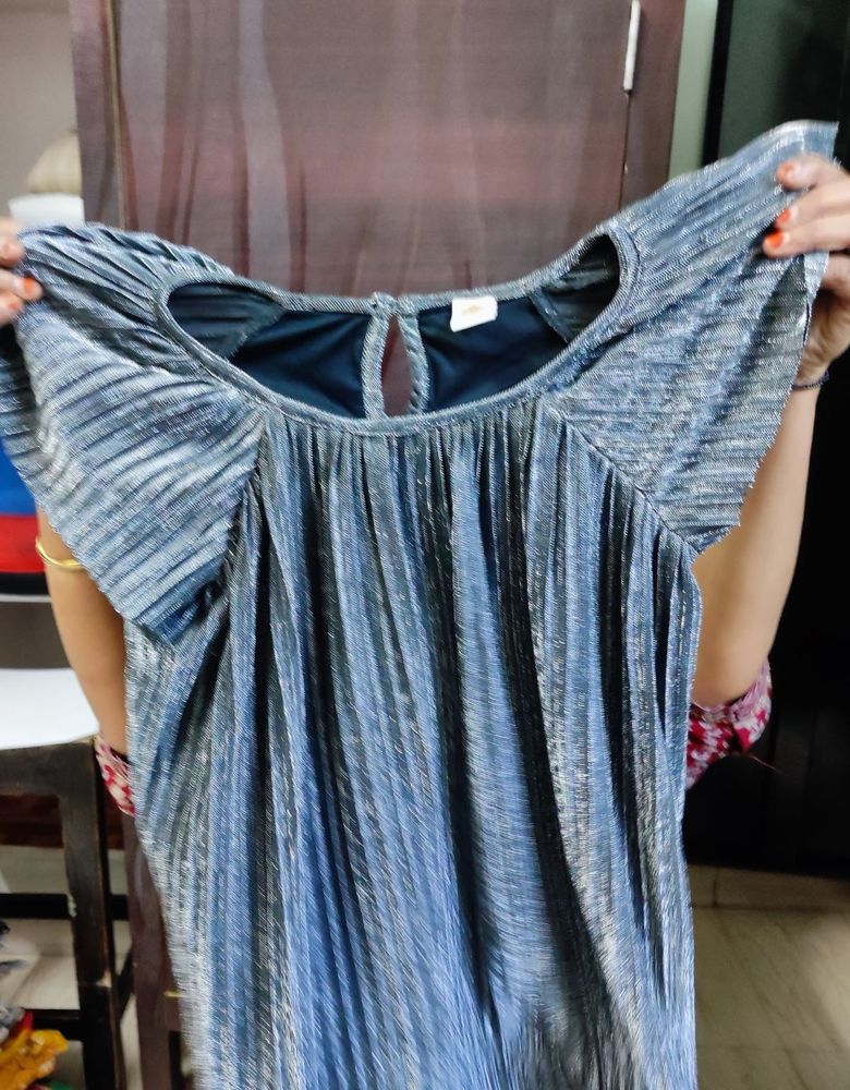 Metallic Silver Top