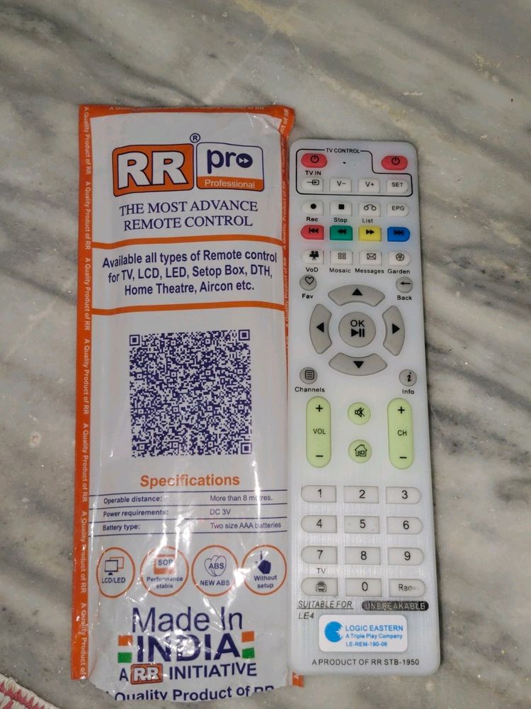 Universal Remote For TV, SETUP BOX, etc,..