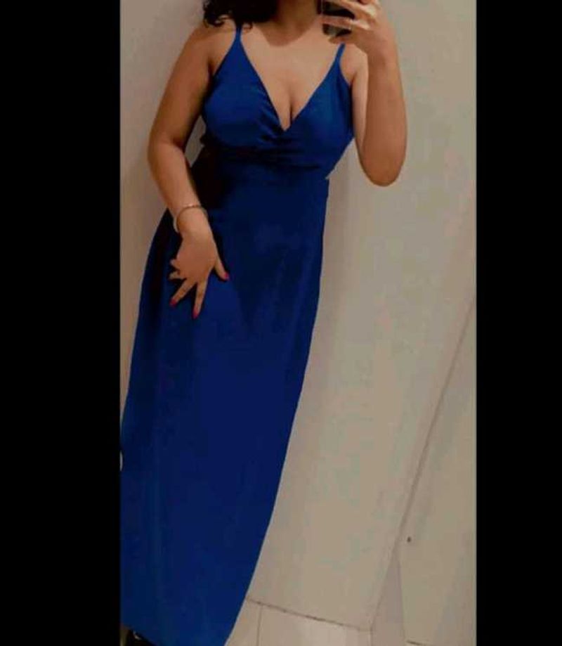 Elegant Blue Maxi Dress
