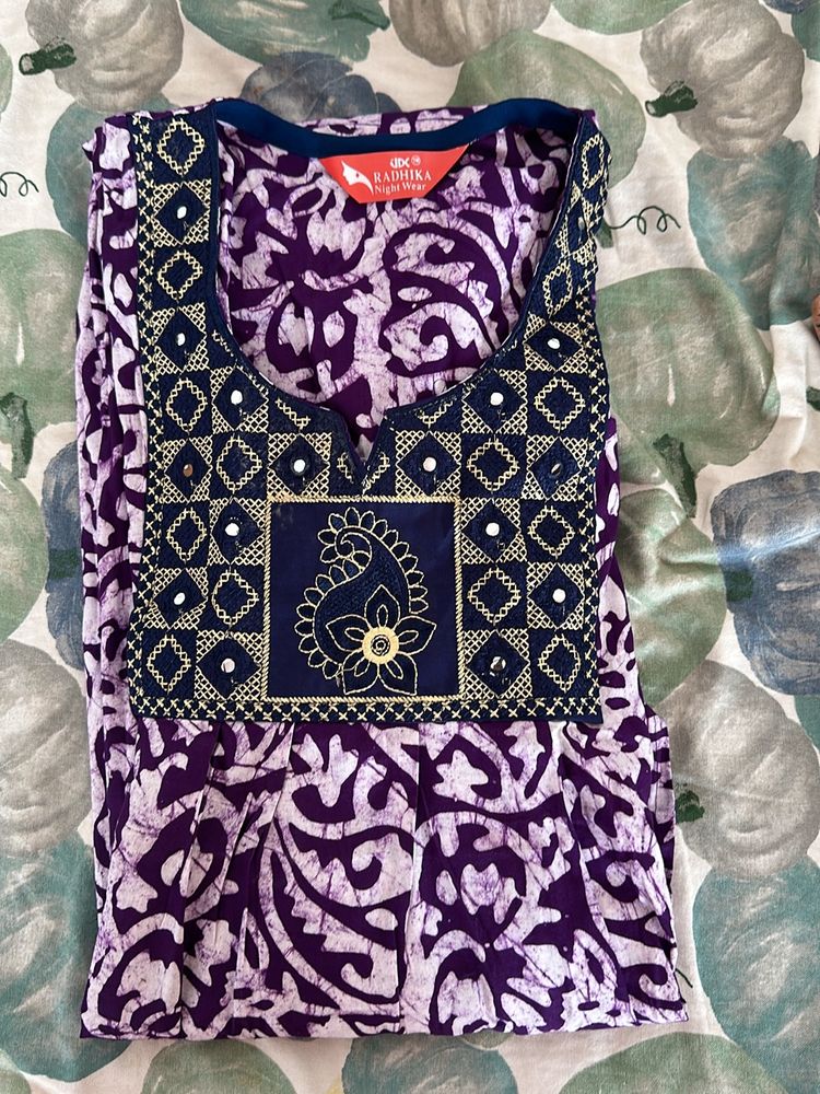 Women Cotton  Nighty