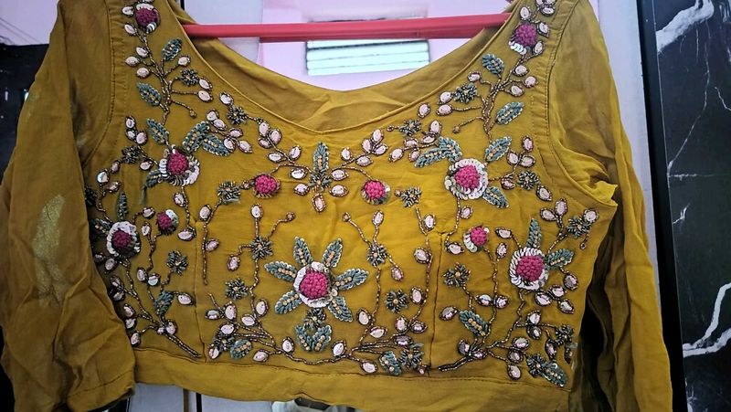 3 Pcs DESIGNER BLOUSE AND LEHNGA