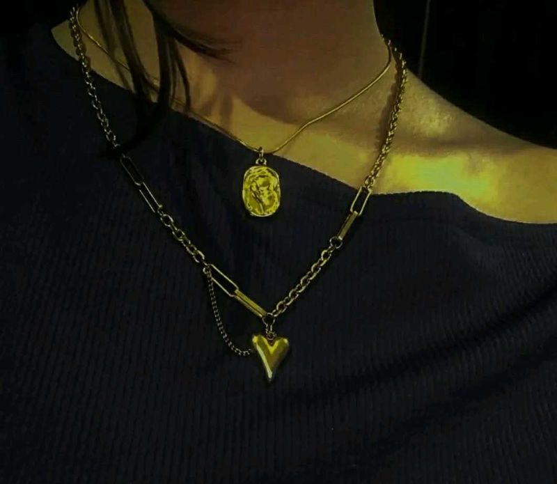 18k Gold Plated Necklace Combo