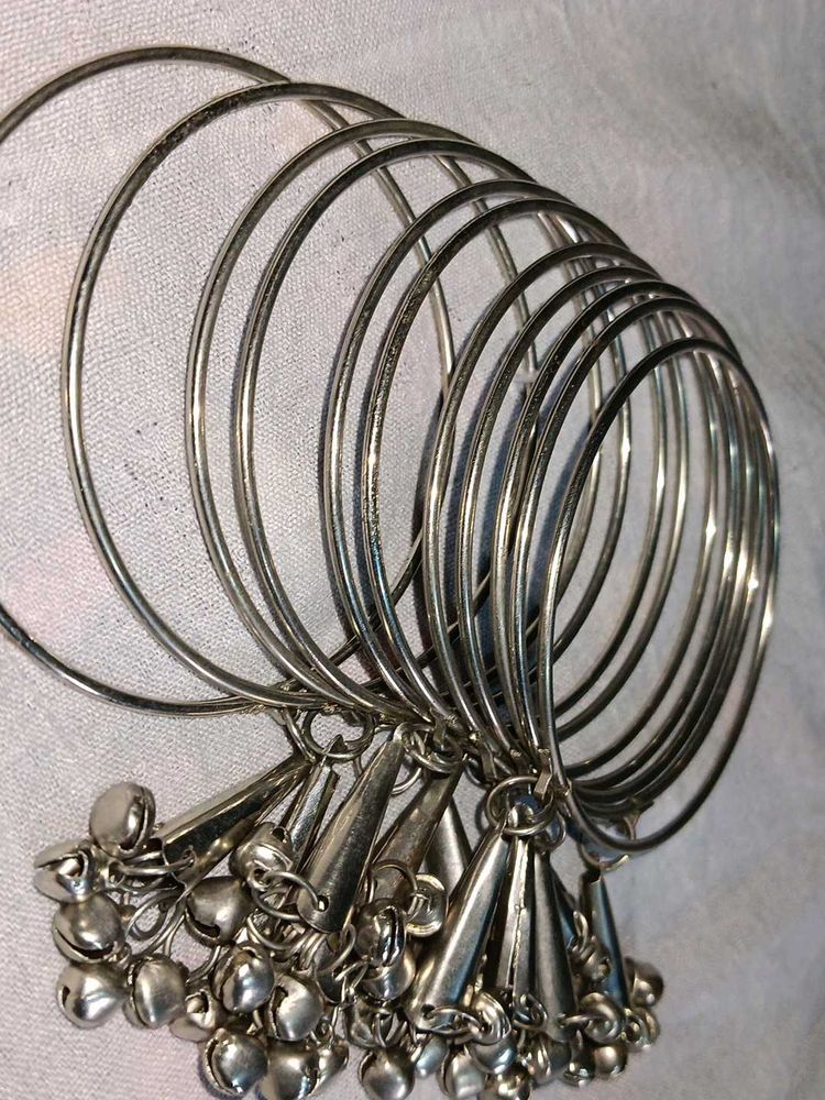 Silver Jingle Bangles