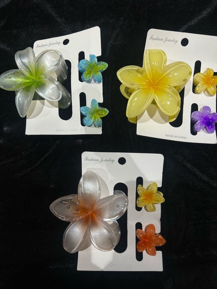 Flower Hair Clip Set