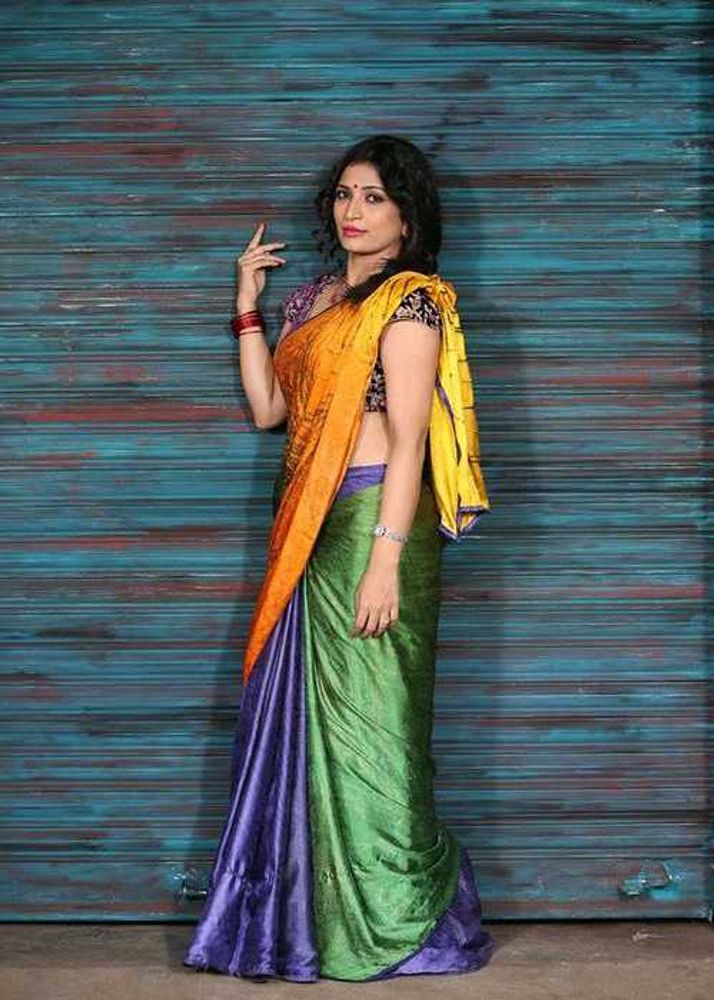 crape sareeMulticolor Saree