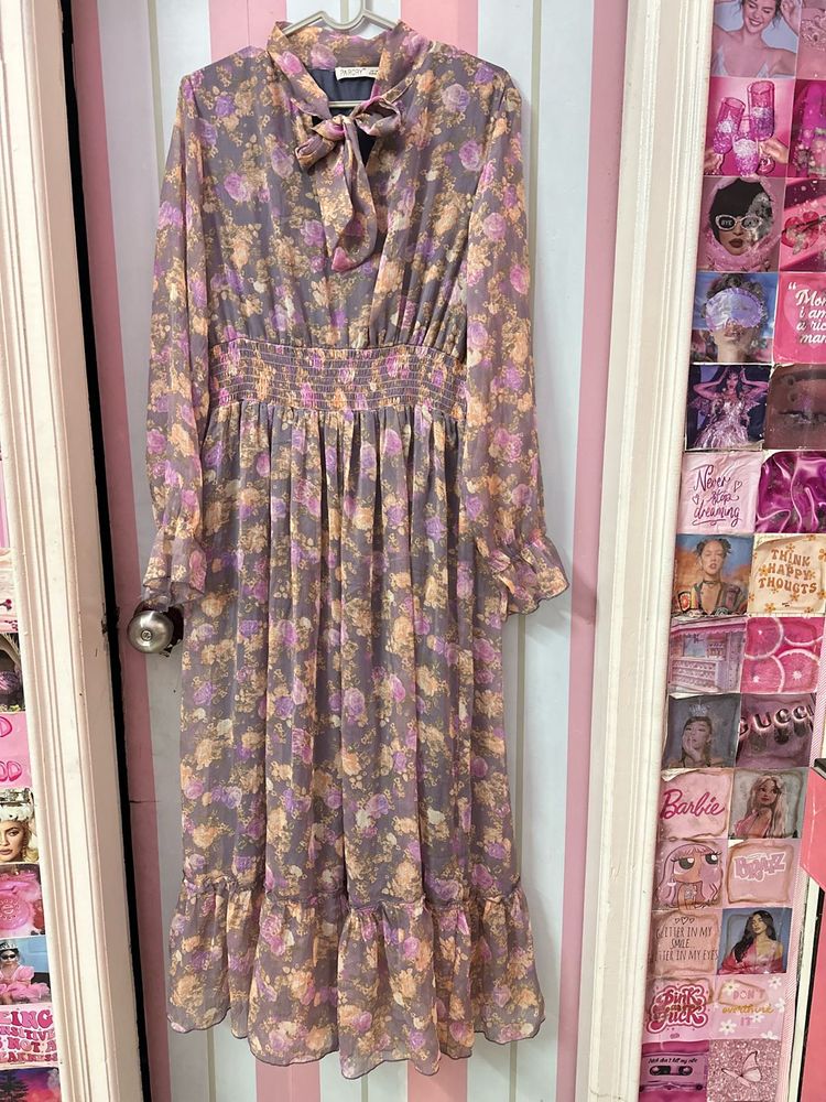 Floral Print Midi Dress