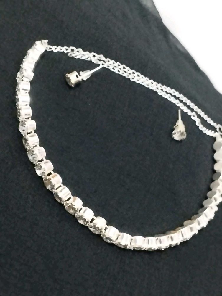 Sparkling Silver Necklace