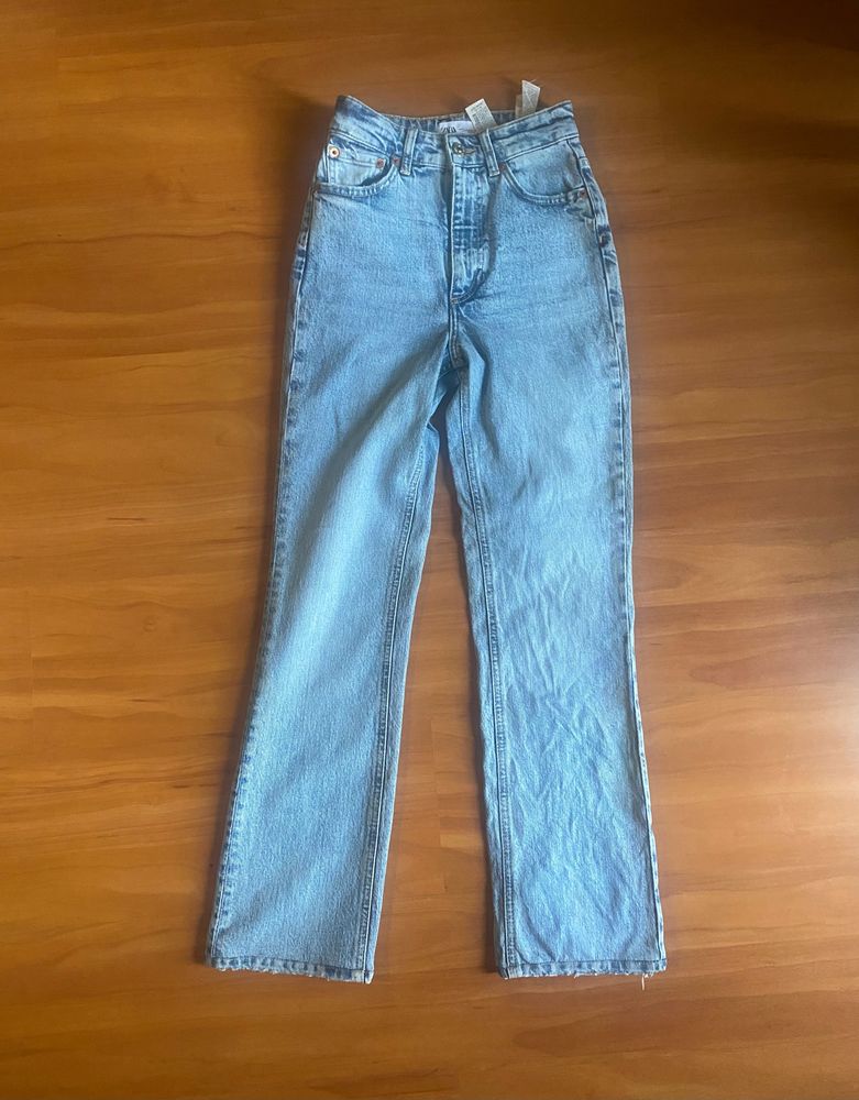 zara Light Blue Denim Jeans In EUR 32