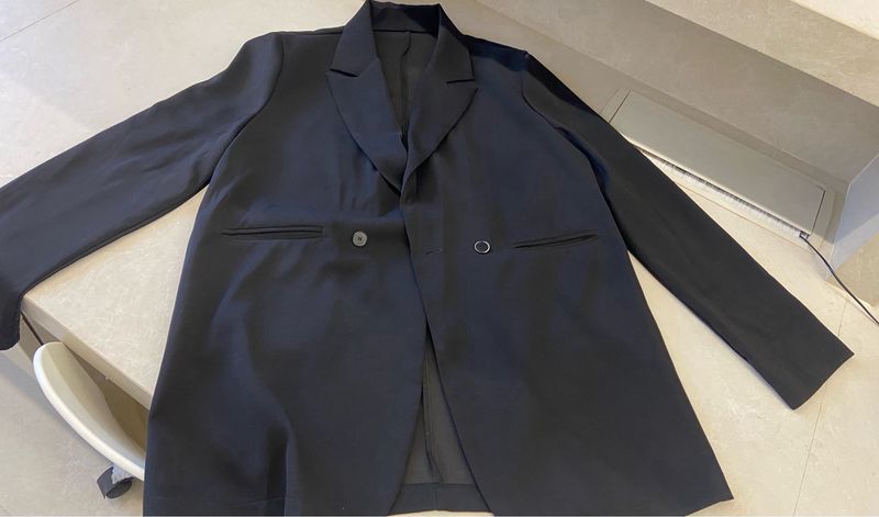 Long Sleeves Classic Blazer With Belt,Relaxed Fit