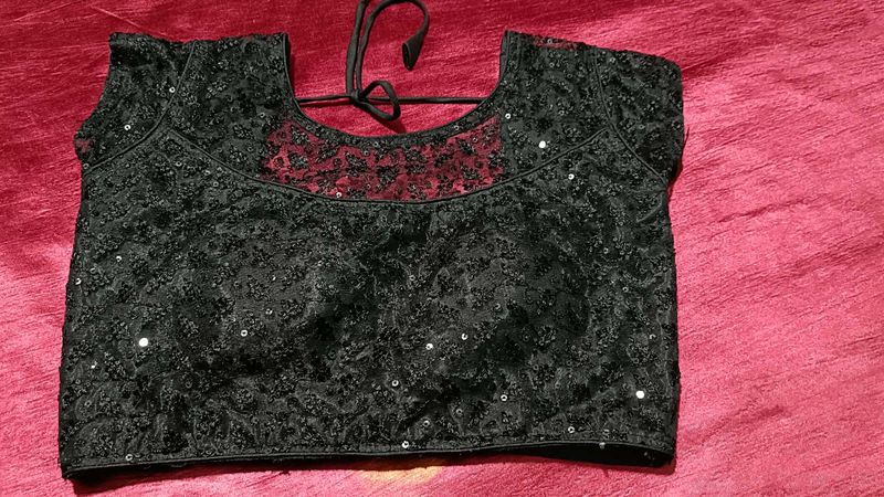 Black Embroidered Blouse