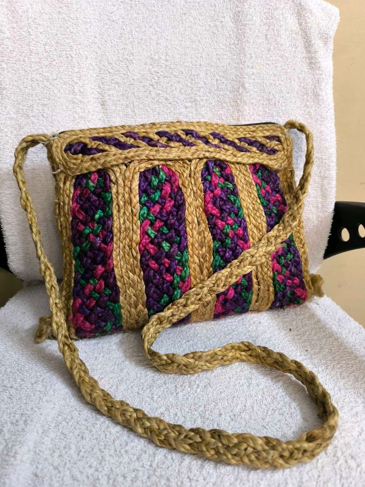 Handmade Crossbody Jute Bag