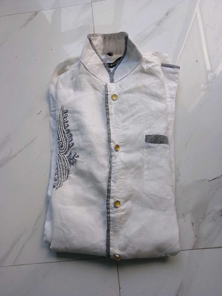 Elegant White Ethnic Jacket